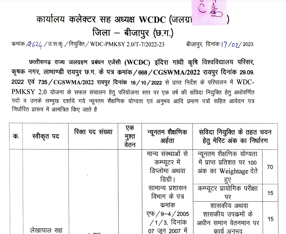 Bijapur District Recruitment 2023