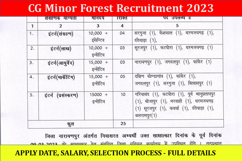 CG Minor Forest Recruitment 2023