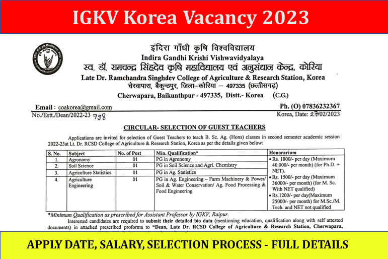 IGKV Korea Vacancy 2023