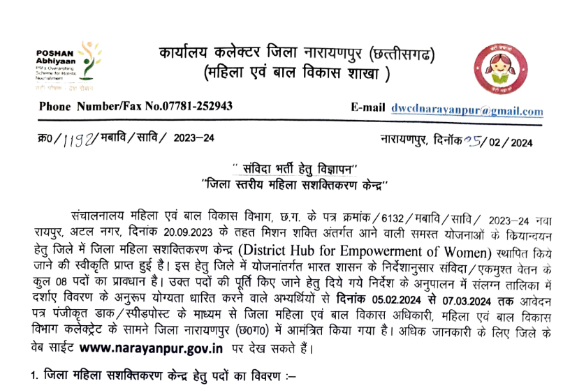 CG Narayanpur Bharti 2024