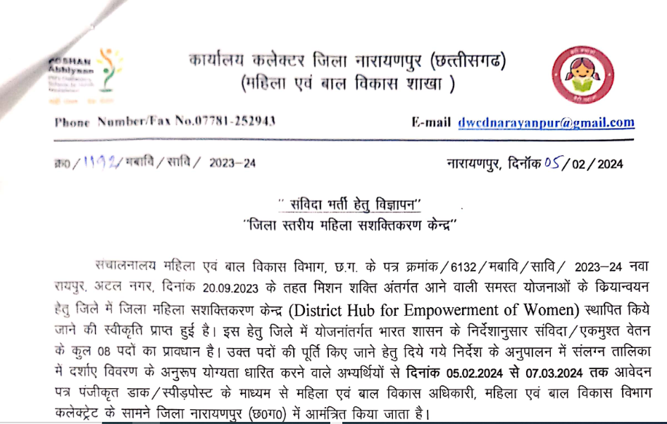 CG Narayanpur Recruitment 2024